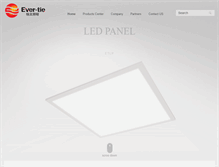 Tablet Screenshot of evertielighting.com